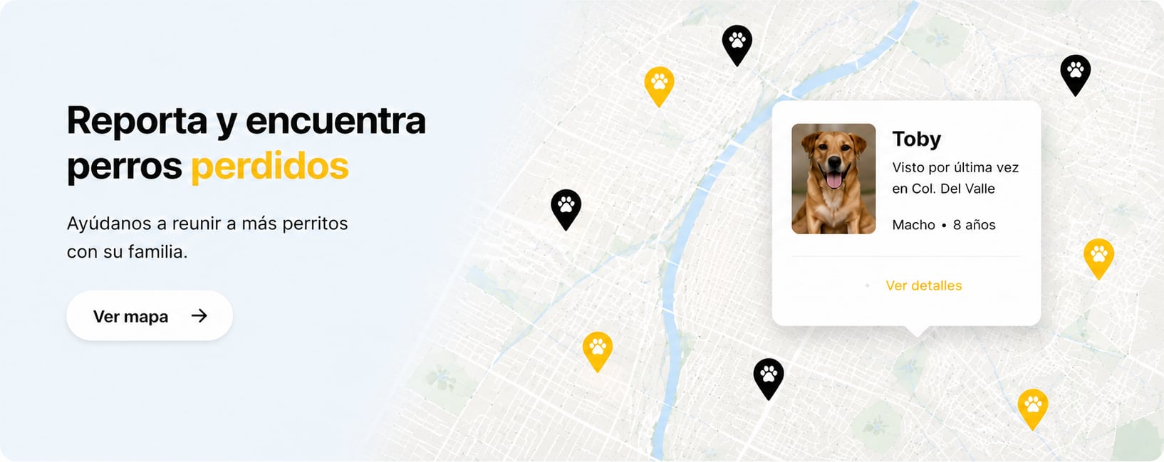 Mapa de perros perdidos